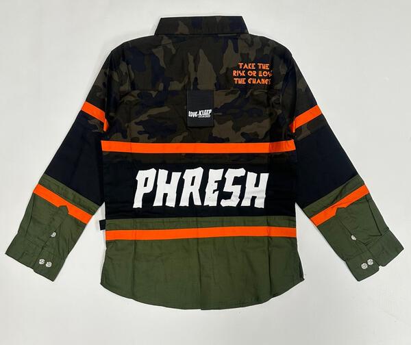 VETI Kid's Premium Twill Shirt With Multi Color Cut-blocks