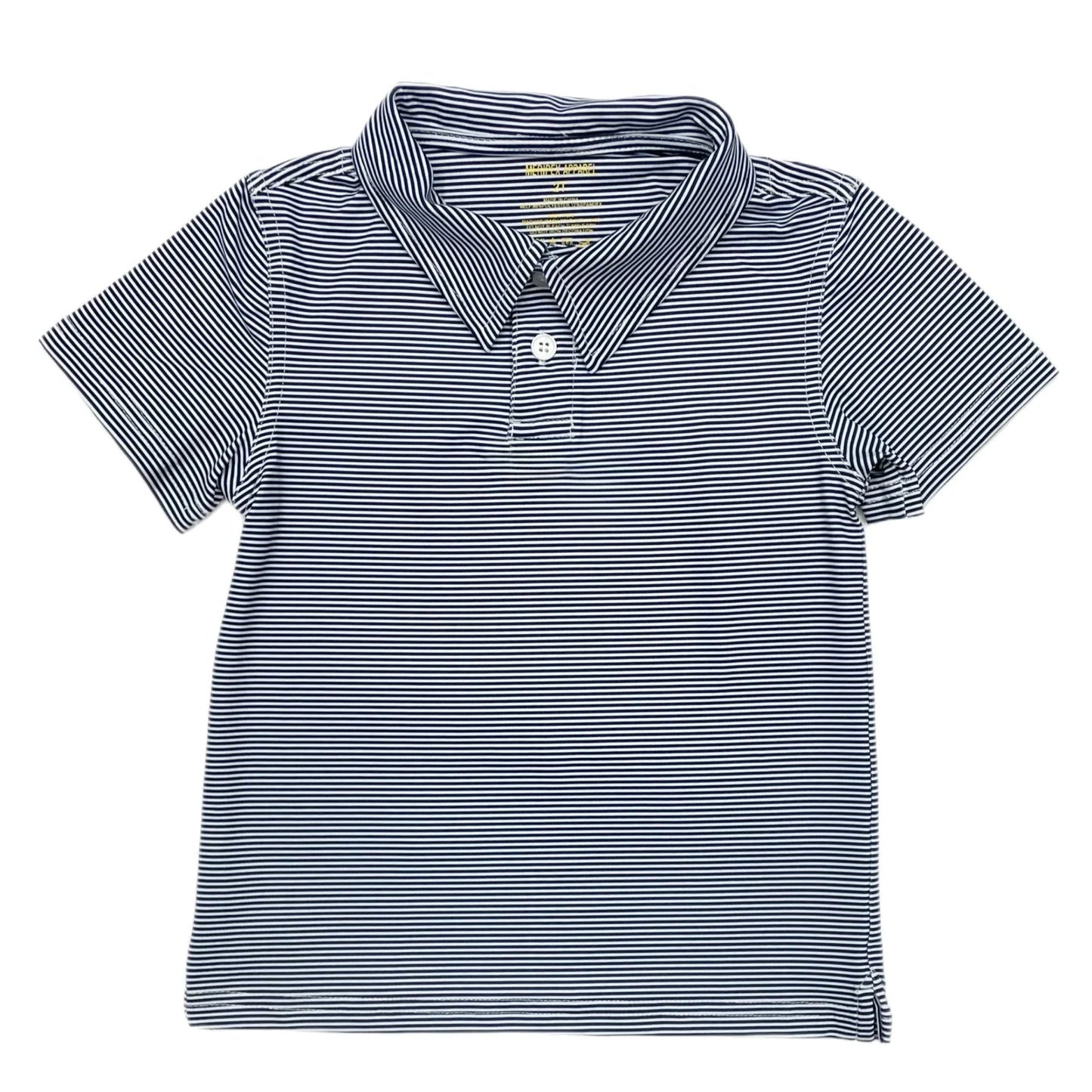 Performance Polo Shirt Navy/White Stripes