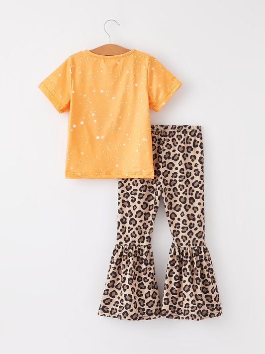 Western Leopard Print Girls Set