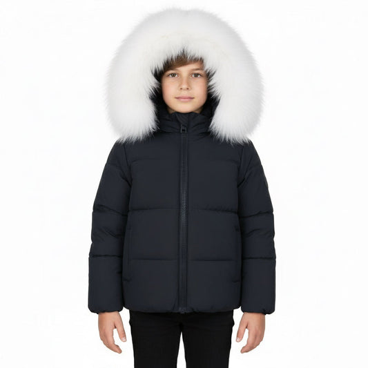 Pramie Little Boys Black Jacket (18M–8Y) | Warm, Stylish & Durable Outerwear