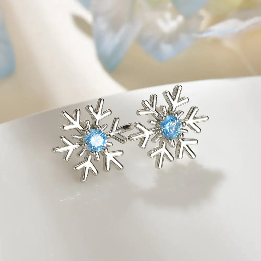 S925 Silver Flower Stud Earrings Trendy and Versatile