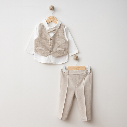 Arlo Set – Linen Boy 3-Piece Outfit