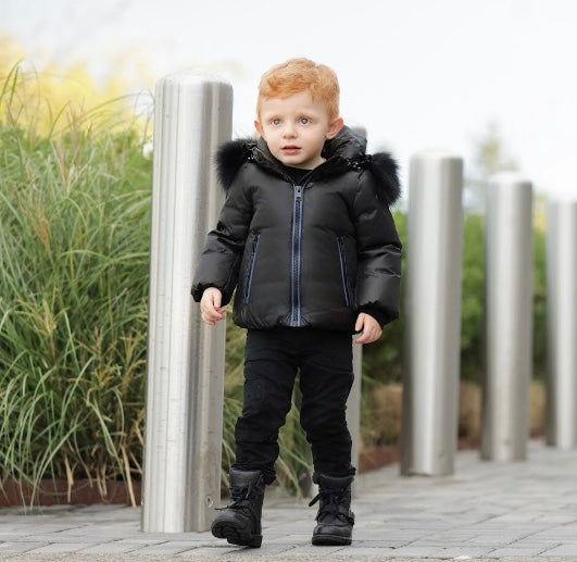 Pramie Black Jacket Blue Trim