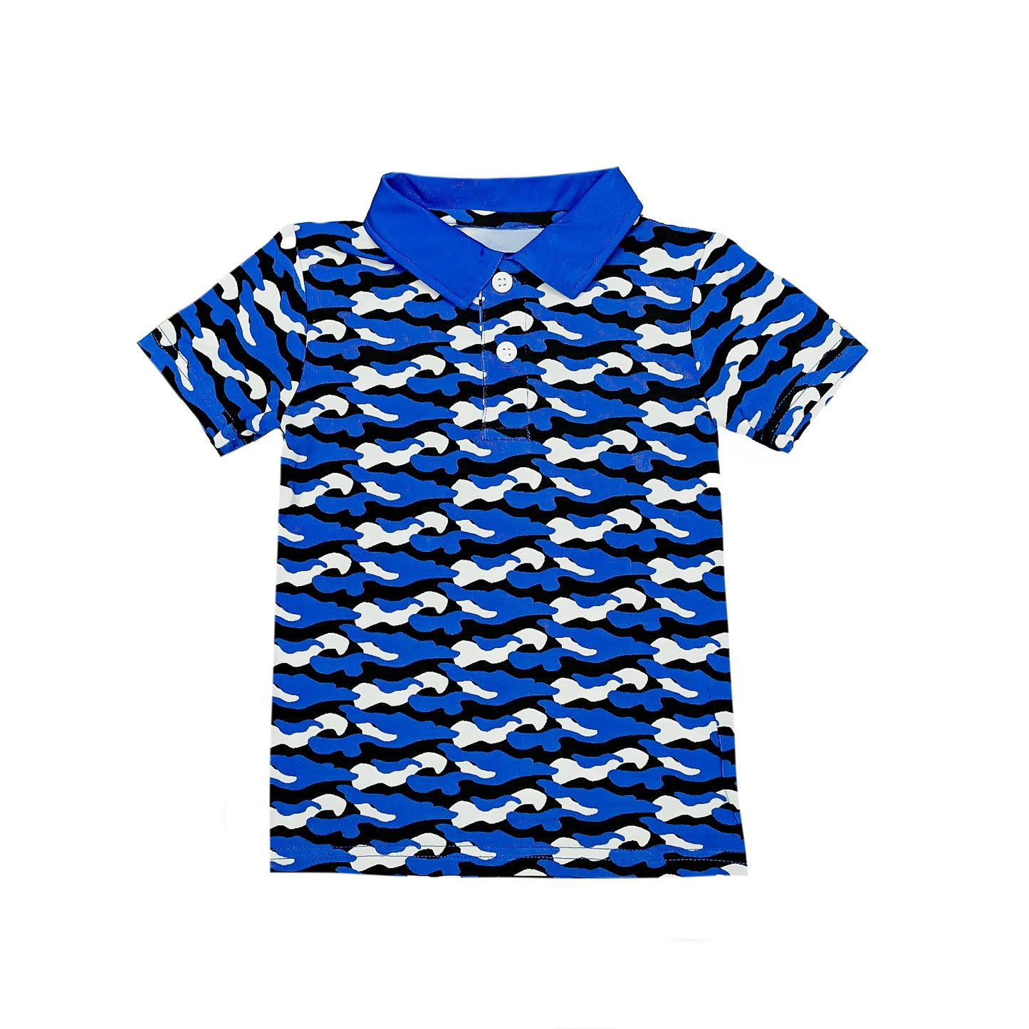 Royal Blue Camo Polo