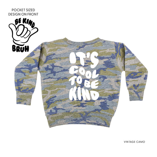 Be Kind Bruh - It's Cool to Be Kind (pf & b) - Child Sweater