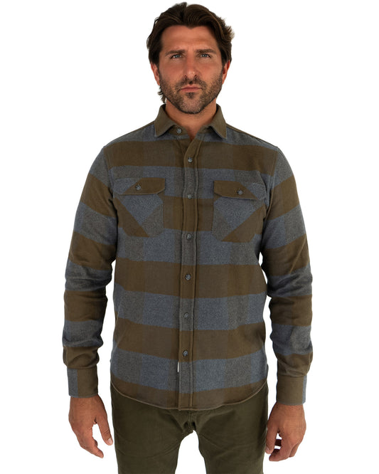 Field Grand Flannel, Caper Green