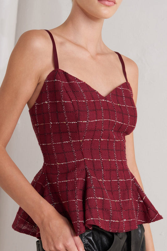 BURNT BOULEVARD TWEED CAMI TOP