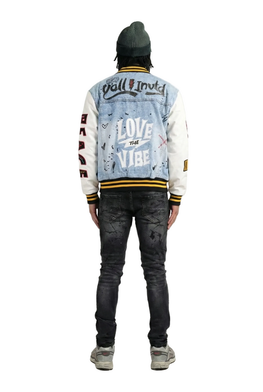 NEW NILA Padded Washing Denim Bomber Jacket