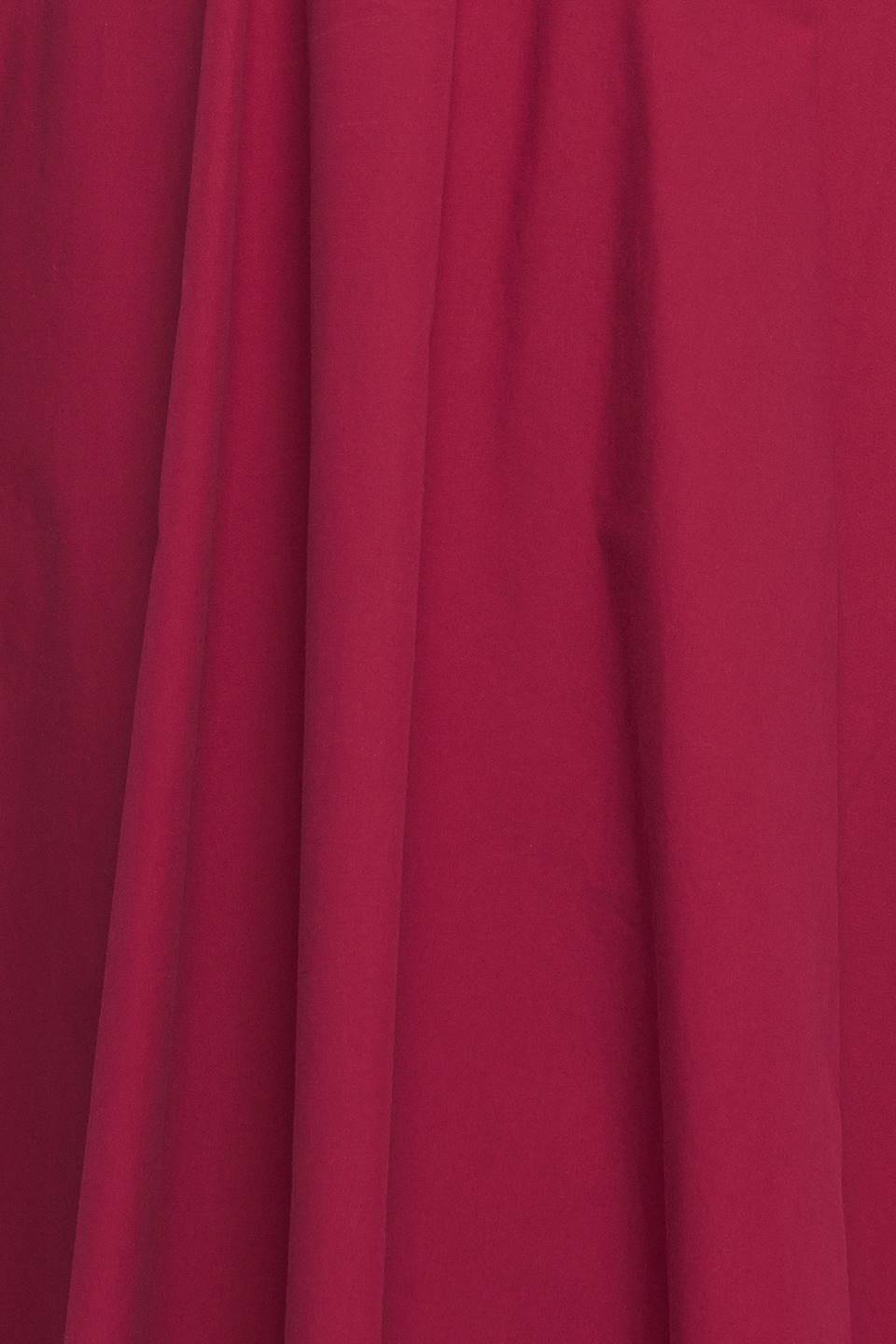 CRIMSON ROMANCE WOVEN MIDI DRESS