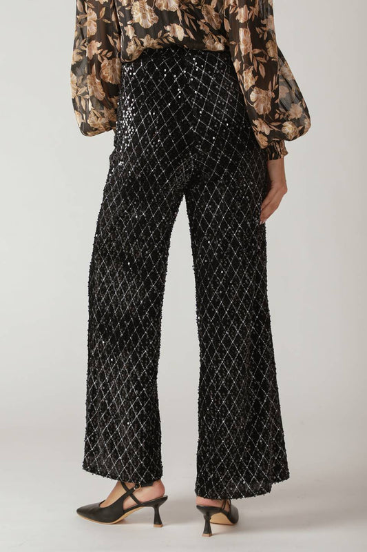 RUNNING OUT OF TIME SEQUIN PANTS