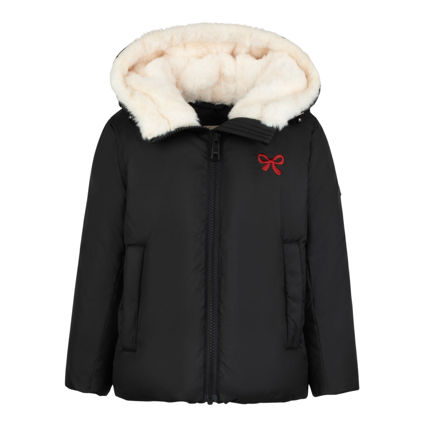 Raygo Black Embroidered Bow Jacket