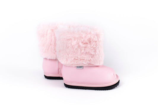 Pink Ankle Boot with Velvet Lining