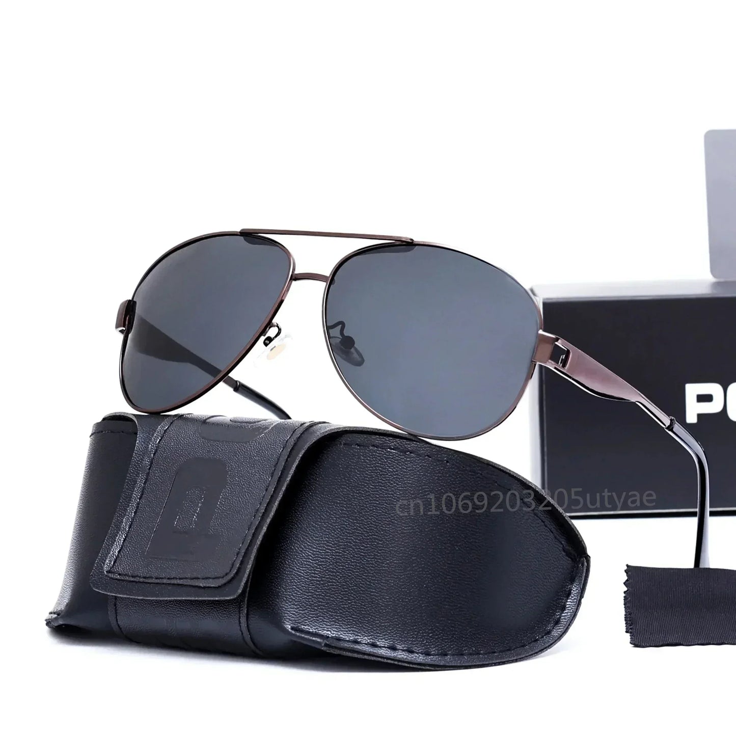 Polarized Pilot Sunglasses for Men Original Italian Luxury Brand Sunglasses Fashion UV Resistant Driving Business Policer Shades