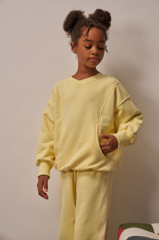 Sunny Glow Sweat Set – Yellow