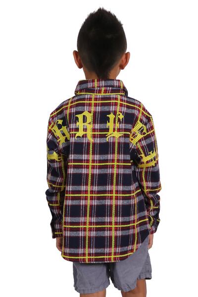 NOVA Kid's Premium Mid-weight Flannel Shirt With Heavy Embroidery Works, Patch Work & Print Effects