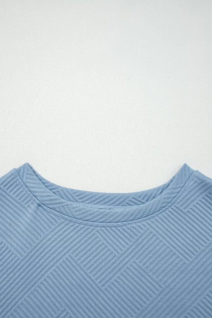 Textured Top and Pants Set