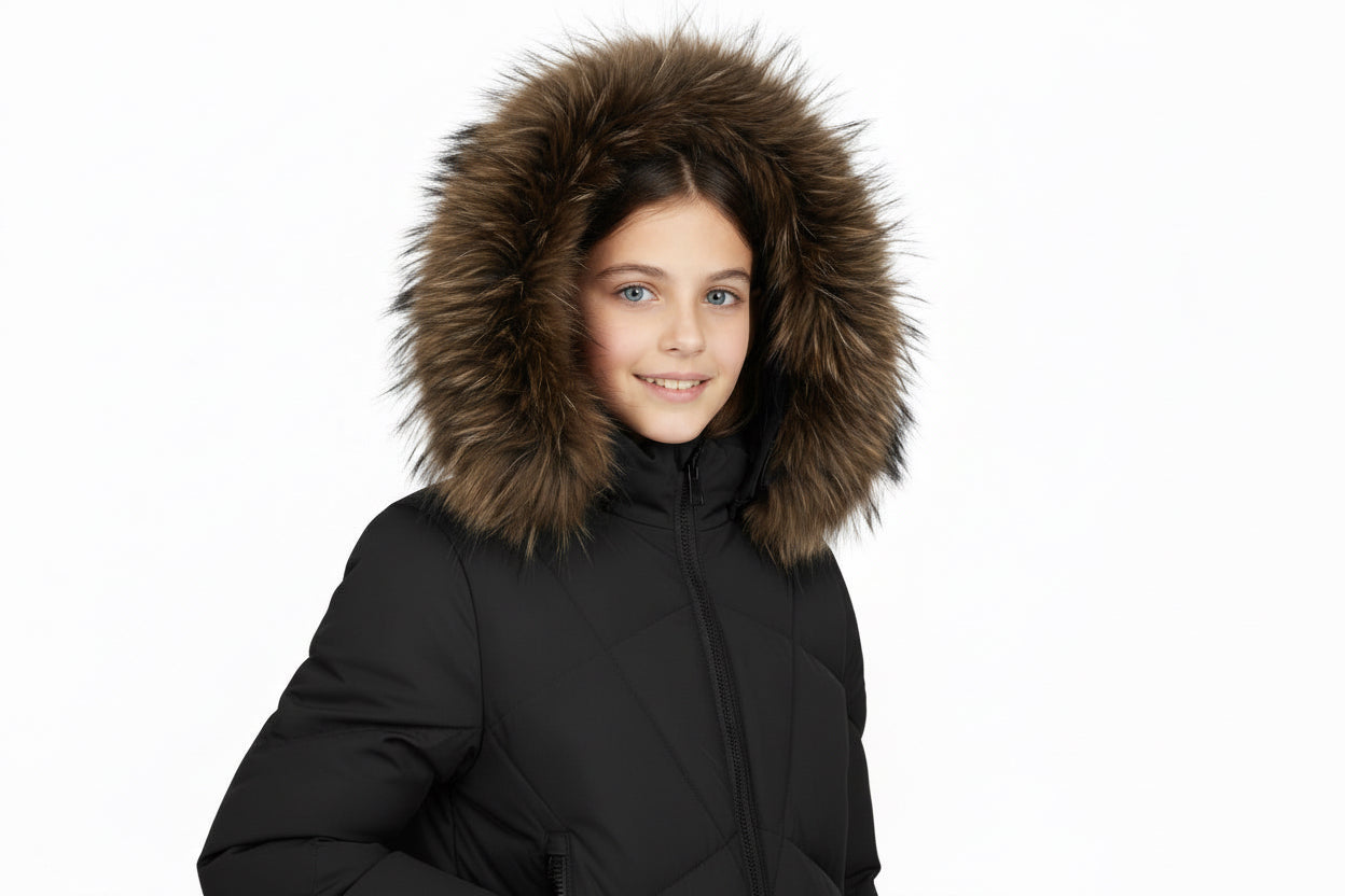 Pramie Teen Overlay Black Jacket 10–22 | Sleek & Stylish Outerwear for Girls