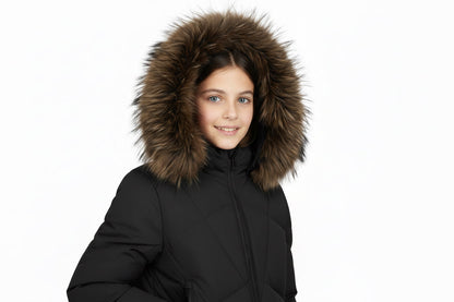 Pramie Teen Overlay Black Jacket 10–22 | Sleek & Stylish Outerwear for Girls