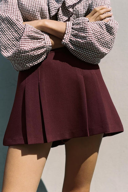 Women Clothing Pleated Decorative Culottes