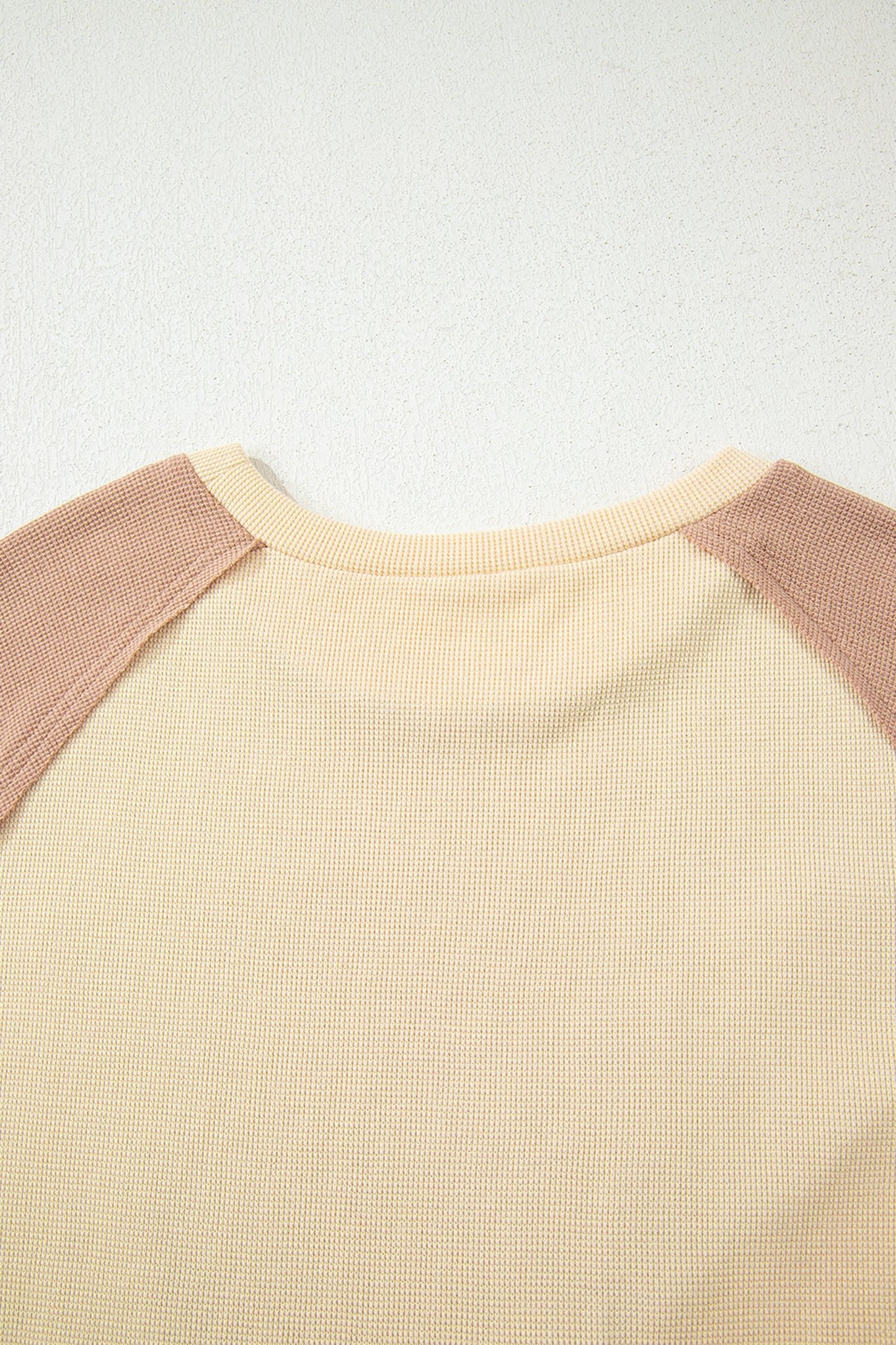 Light French Beige Leopard Star Color Block Patchwork Textured Baggy Sweatshirt