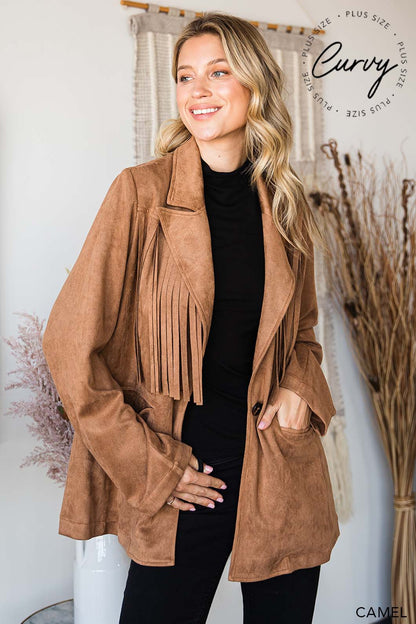 Calgary Fringe Blazer Plus Size