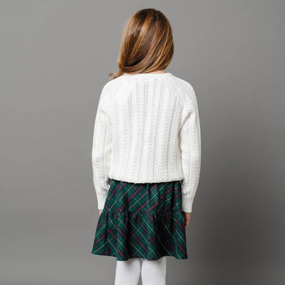 Organic Raglan Cable Sweater