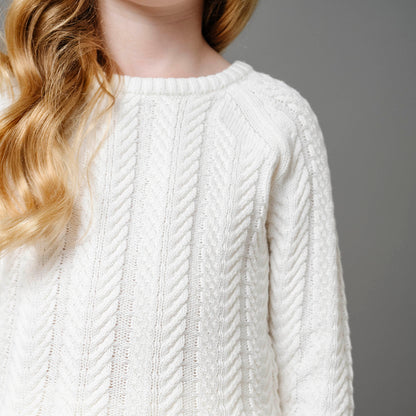 Organic Raglan Cable Sweater