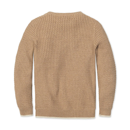 Organic Crewneck Sweater with Buttons