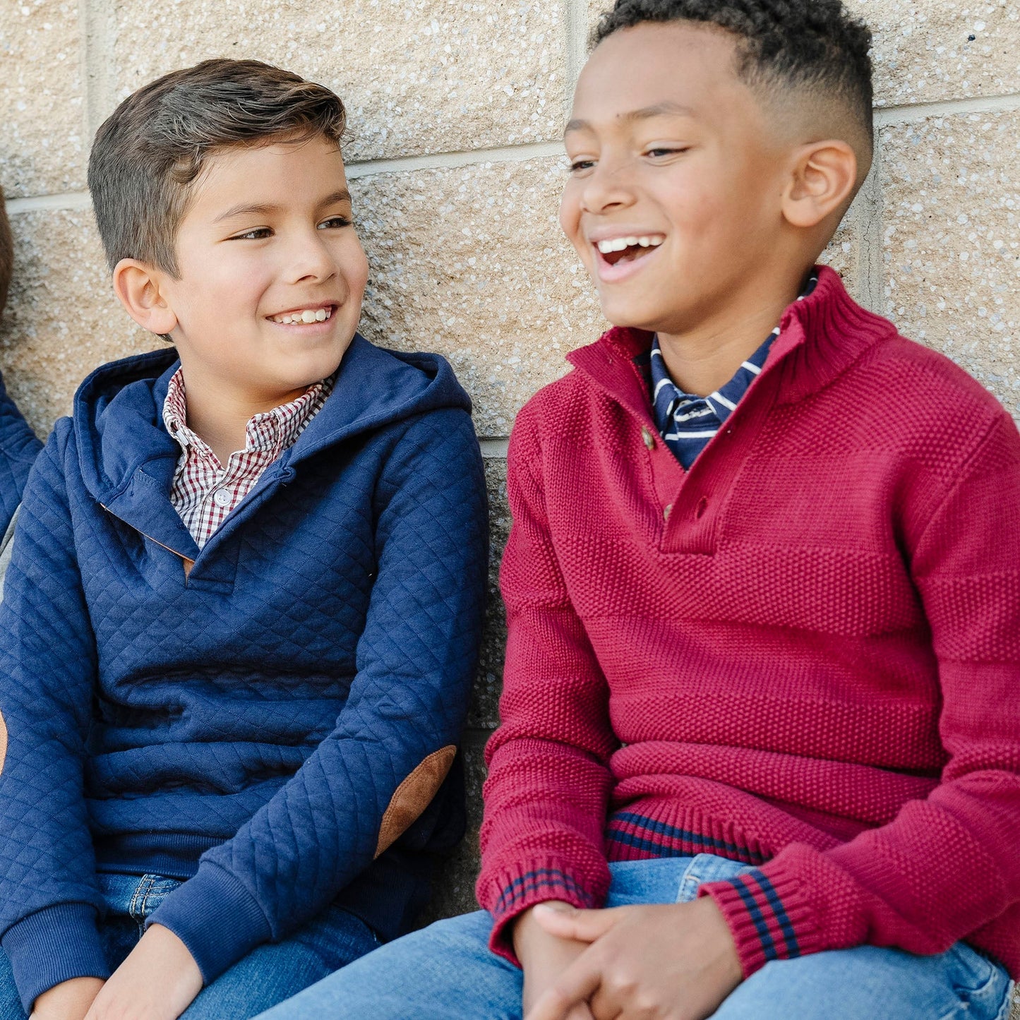 Organic Mock Neck Stripe Sweater