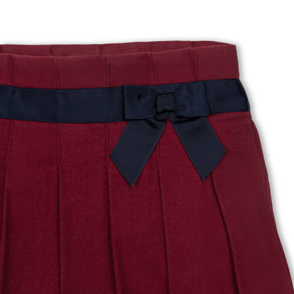 Organic Pleated Skirt with Bow