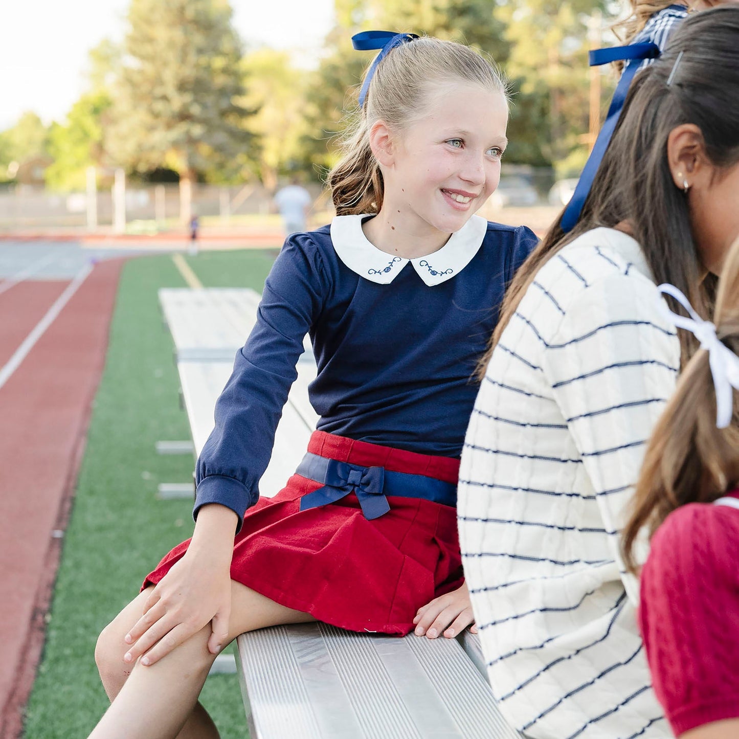 Organic Pleated Skirt with Bow