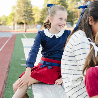 Organic Pleated Skirt with Bow