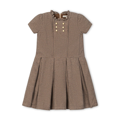 Organic Ruffle Collar Drop Waist Dress