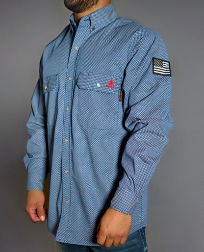 FR Pearl Snap Work Shirt - Conqueror Navy