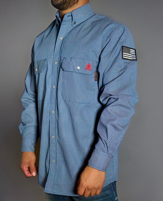 FR Pearl Snap Work Shirt - Conqueror Navy