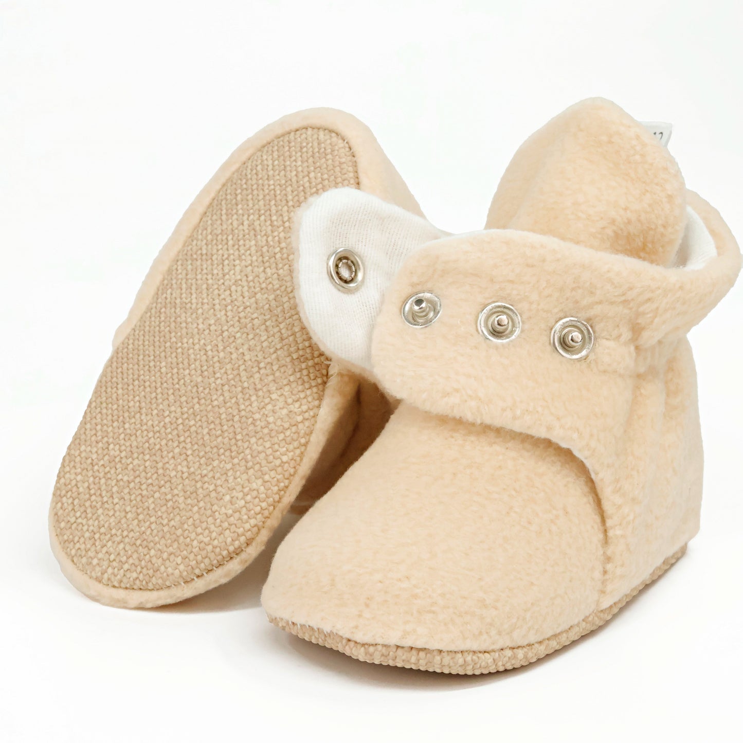 Organic Baby Booties, Newborn Booties Basic, Beige