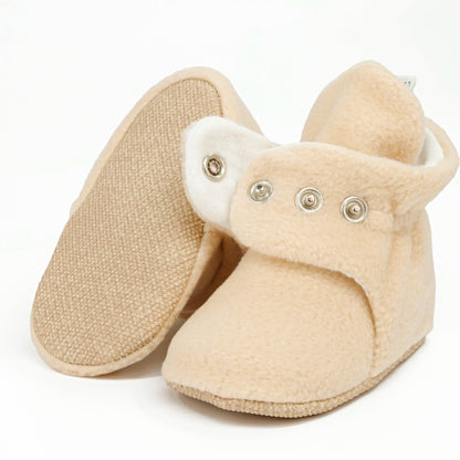 Organic Baby Booties, Newborn Booties Basic, Beige