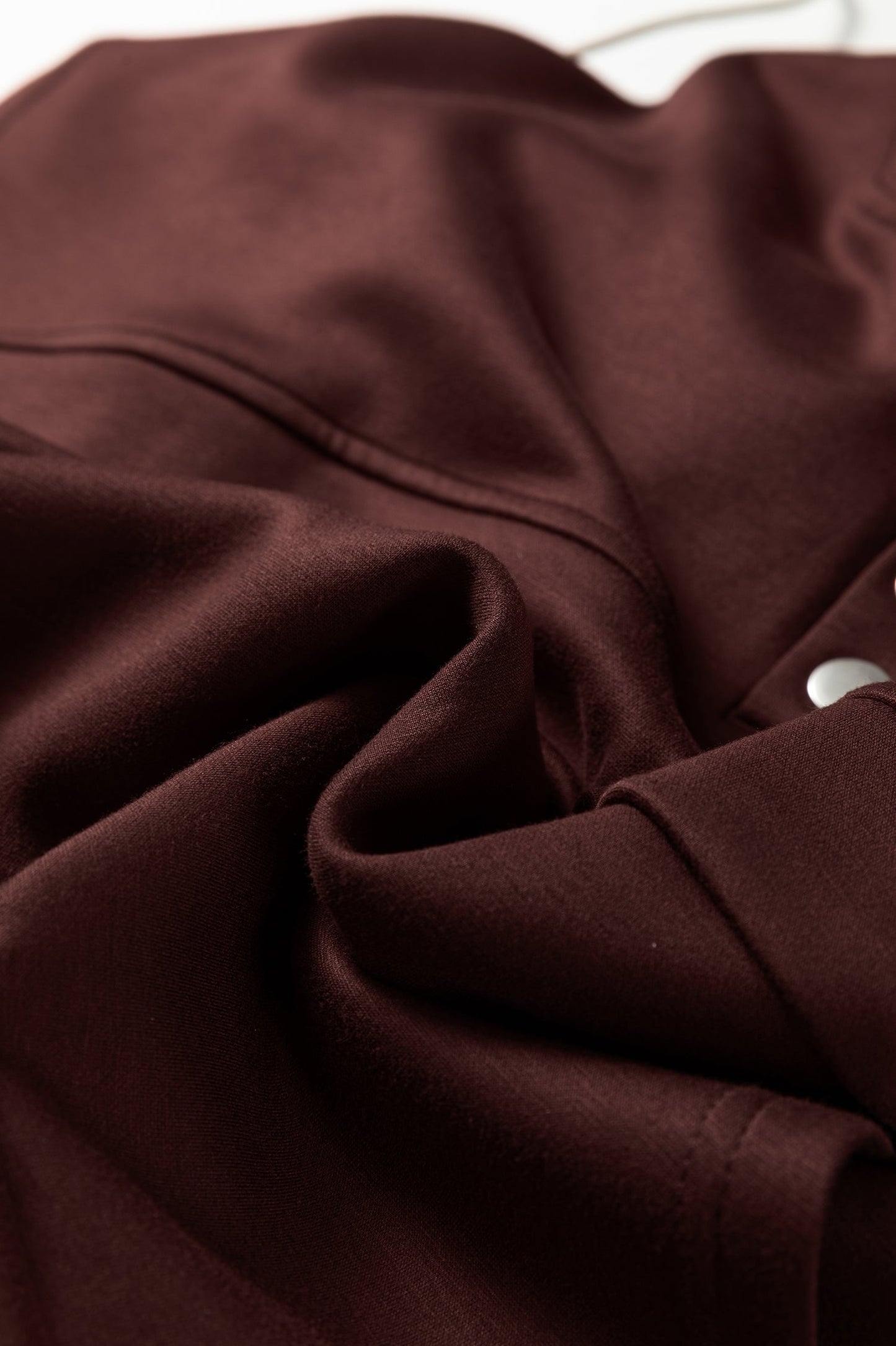 Chicory Coffee Button Drawstring Cropped Hoodie Jogger 2pcs Set