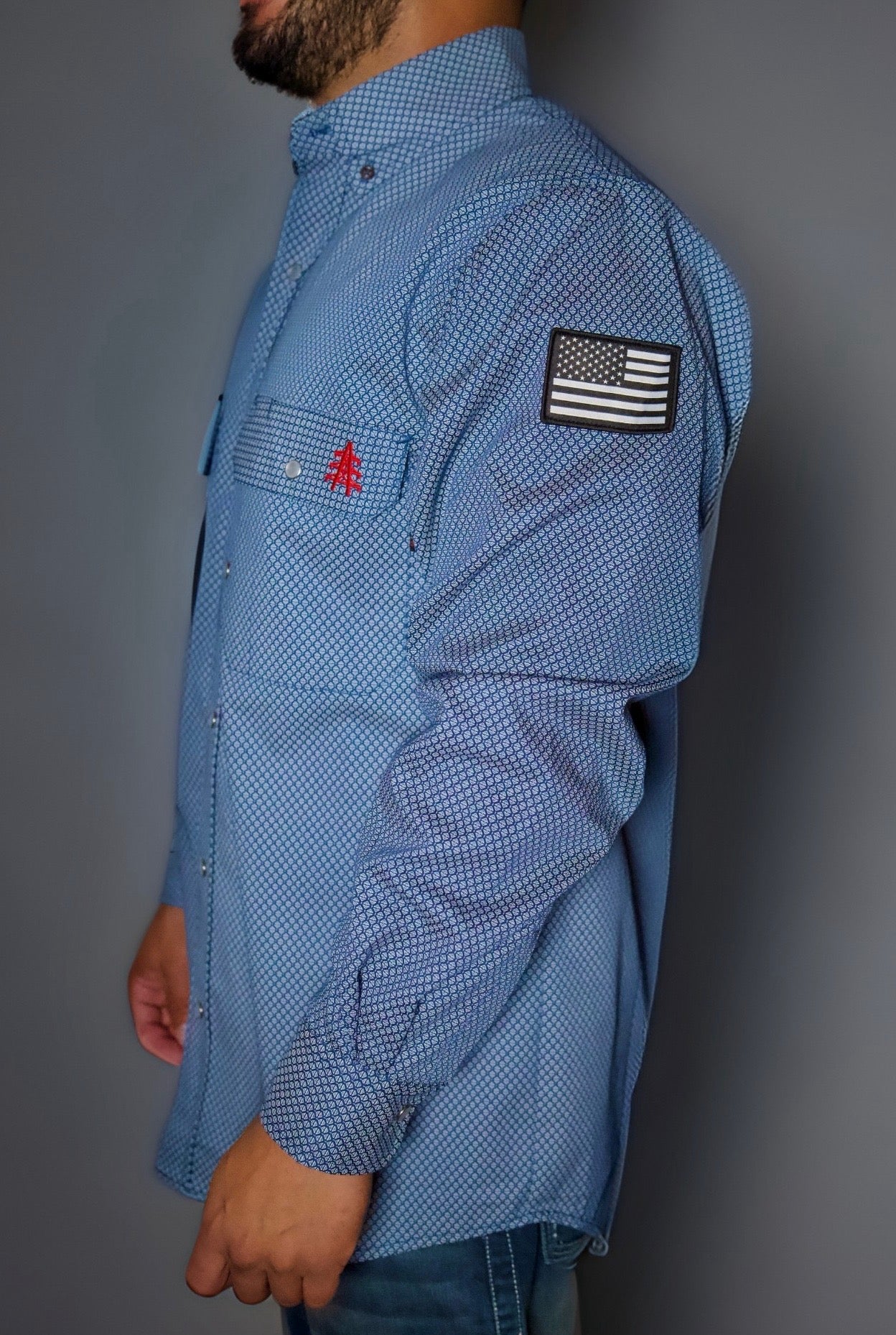 FR Pearl Snap Work Shirt - Conqueror Navy