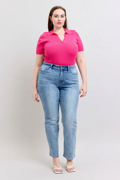 Judy Blue Plus Size High Waist Dad Jeans