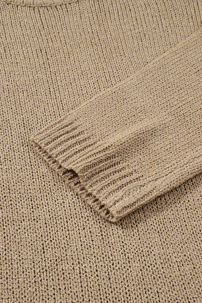 Green Oversize Drop Shoulder Slouchy Sweater Dress