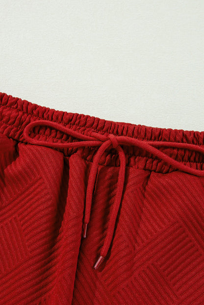 Textured Top and Pants Set