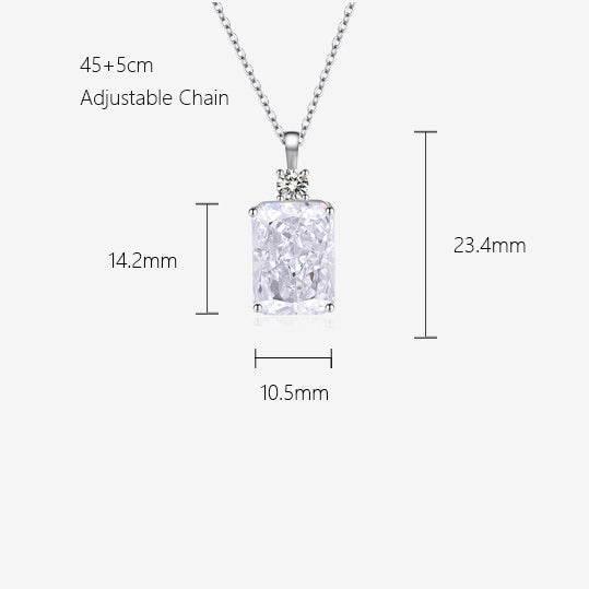 Multicolor Ice Flower Cut CZ Pendant Necklace, 10*14mm 5A Cubic Zirconia, 6 Color Options, Dainty Luxe Pendant