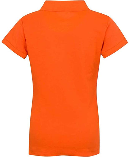 Girls Short Sleeve Pique Polo Shirt