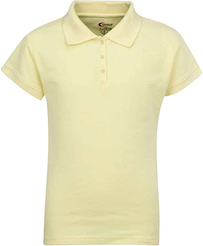 Girls Short Sleeve Pique Polo Shirt