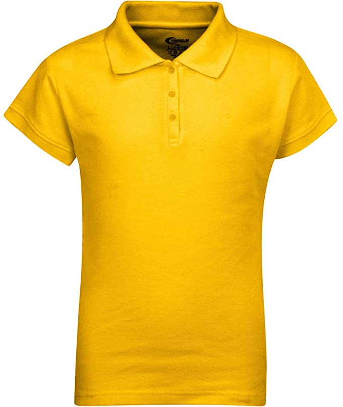 Girls Short Sleeve Pique Polo Shirt