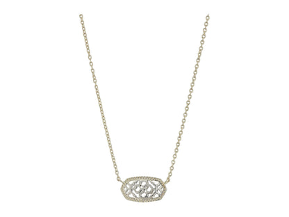 Kendra Scott Elisa Pendant Necklace - 14k Gold Plated Delicate Fashion Jewelry for Women