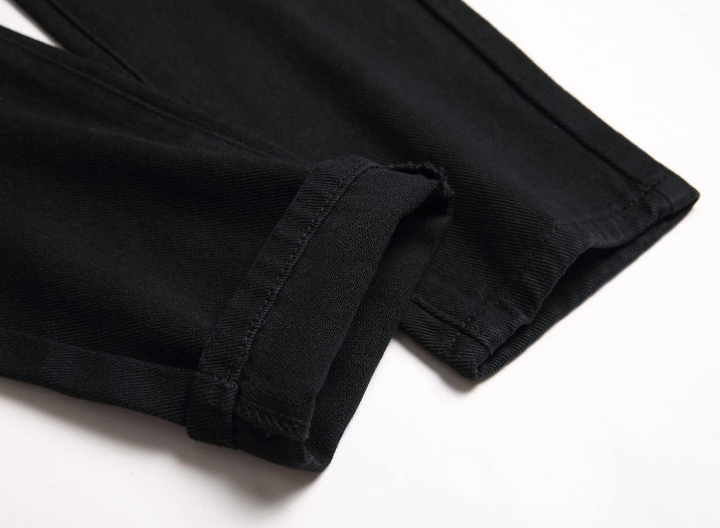 Boy's Skinny Fit Ripped Destroyed Distressed Stretch Slim Jeans Pants