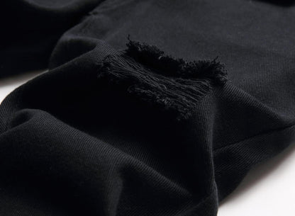 Boy's Skinny Fit Ripped Destroyed Distressed Stretch Slim Jeans Pants