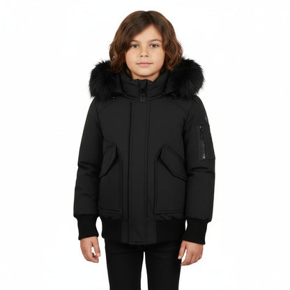 Pramie Boys Black Jacket | Sleek, Warm & Everyday Versatile 4-18Y